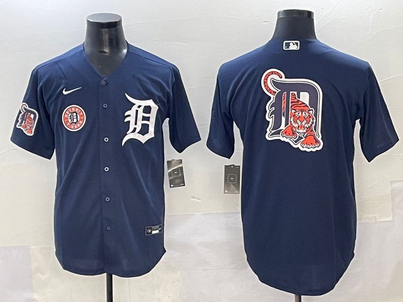 Men 2025 Detroit Tigers Blank Dark Blue Game Nike MLB Jersey style 14->detroit tigers->MLB Jersey